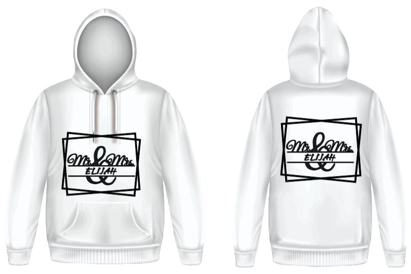 Mr & Mrs Personalised Hoodie, His & Her's Hoodie