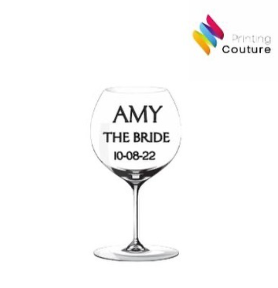 Bride's Personalised Champagne/ Wine Glass